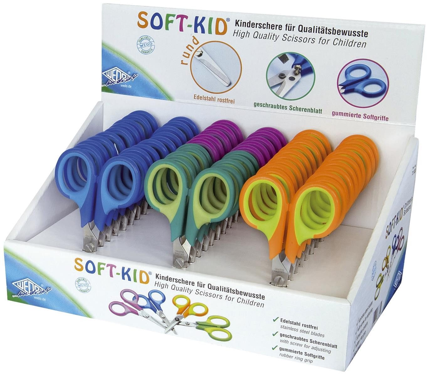 WEDO Ремесленные ножницы WEDO 73930 Wedo Bastelschere Soft-Kid rund, farbig sortiert