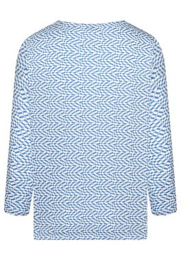 elanza T-Shirt Shirt Structure - 01/white-blue (1-tlg)