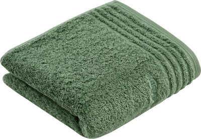 4016161298411 Uni Handtuch grün mit Streifenbordüre Farbe 