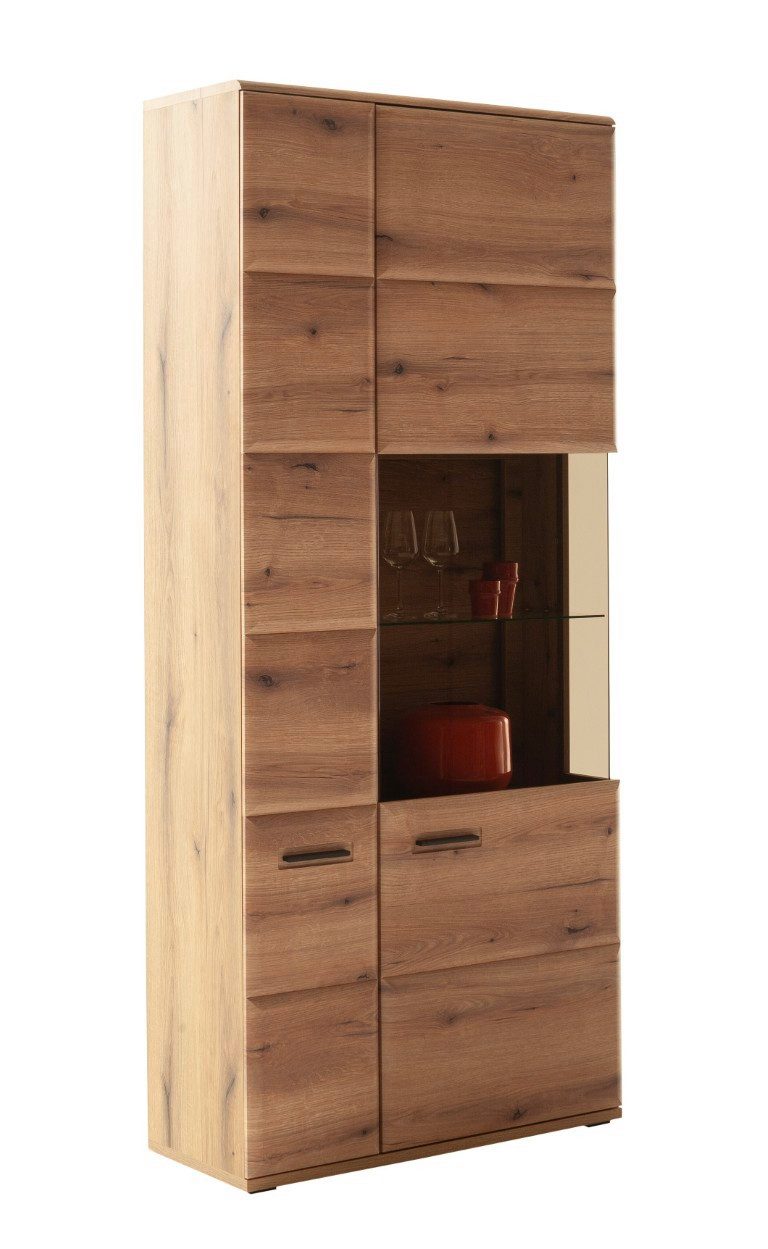 Furnhaus Vitrine Kombi-Vitrine Naxos, Eiche Evoke, ohne Beleuchtung – Bild 2 von 5