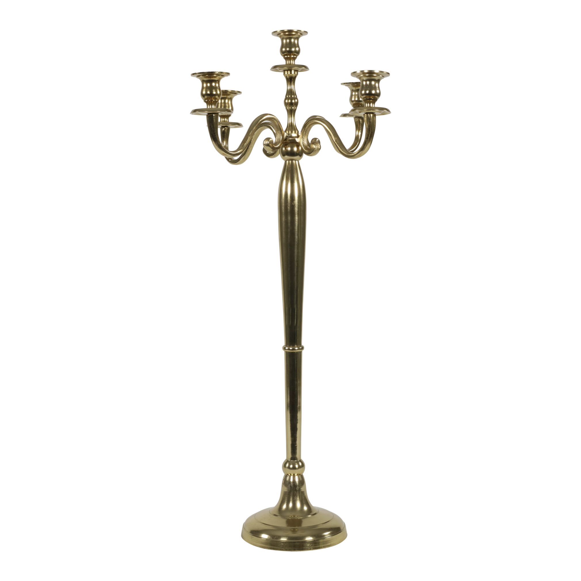 Lesli Living Kerzenständer Kerzenständer Kerzenhalter gold 5 armig 78 cm Aluminium. € 46,70