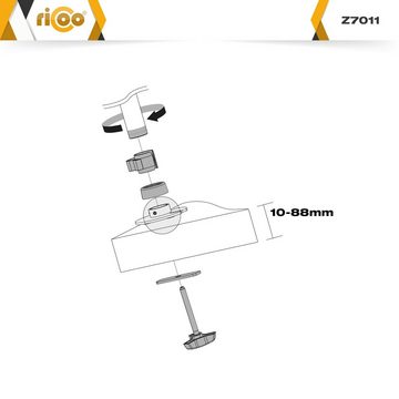 RICOO Z7011 Halterungszubehör, (bis 32 Zoll, Montage in Tischloch Erweiterung Kit für Monitor Tischhalterung Stand)