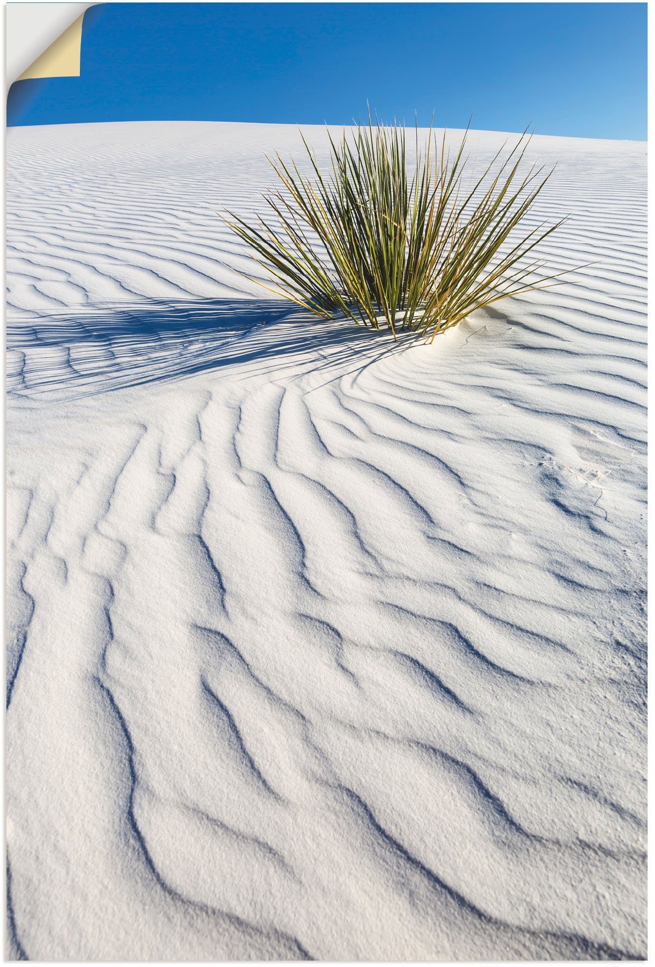 Dünen Leinwandbild, versch. Poster Wüstenbilder Sands, Größen als Artland oder St), in (1 White Wandaufkleber Wandbild Alubild,