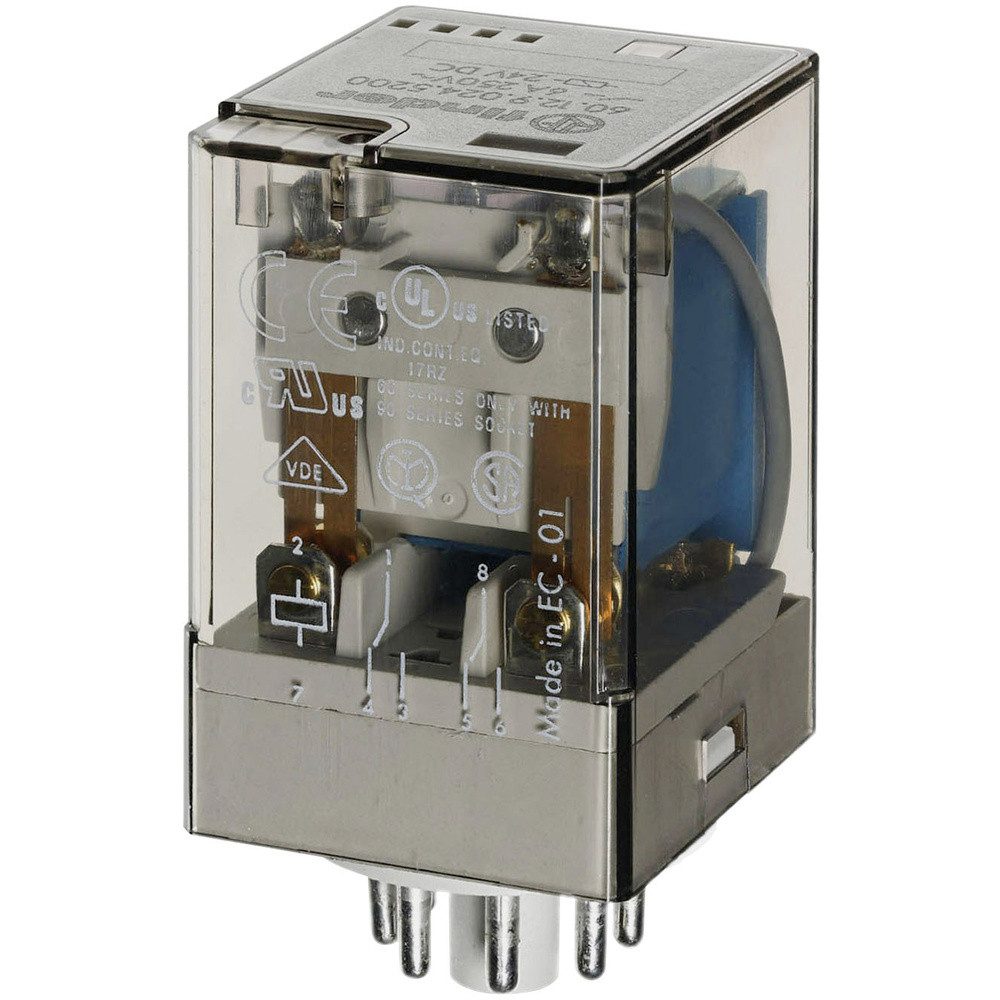 Zeitrelais Finder 60.12.9.012.0040 Steckrelais 12 V/DC 10 A 2 Wechsler 1 St.