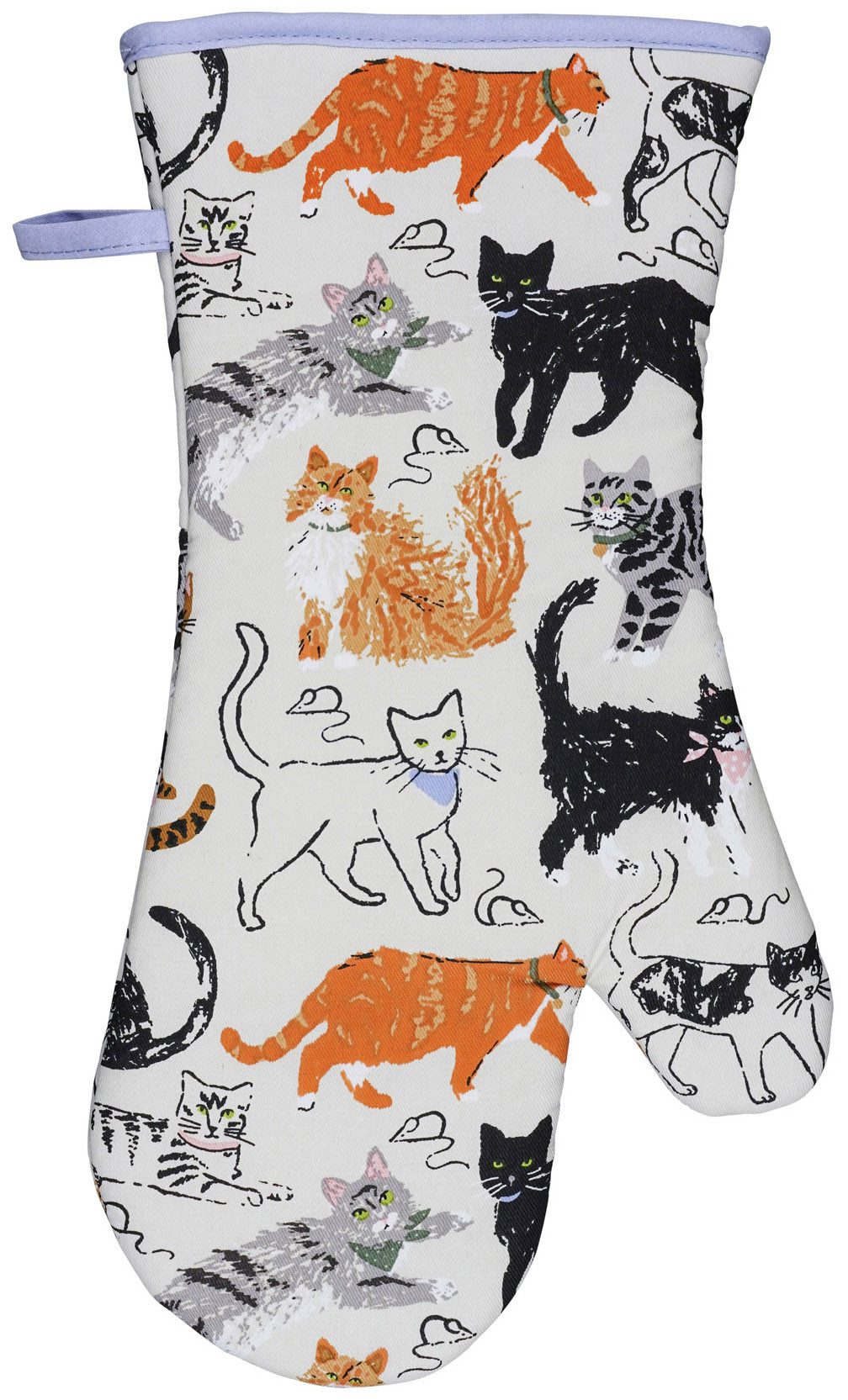 Ulster Weavers Topfhandschuhe Feline Friends, (Set, 1-tlg., Set), 1-tlg., bestehend aus 1x Ofenhandschuh, wattiert, Größe: ca.20x37 cm