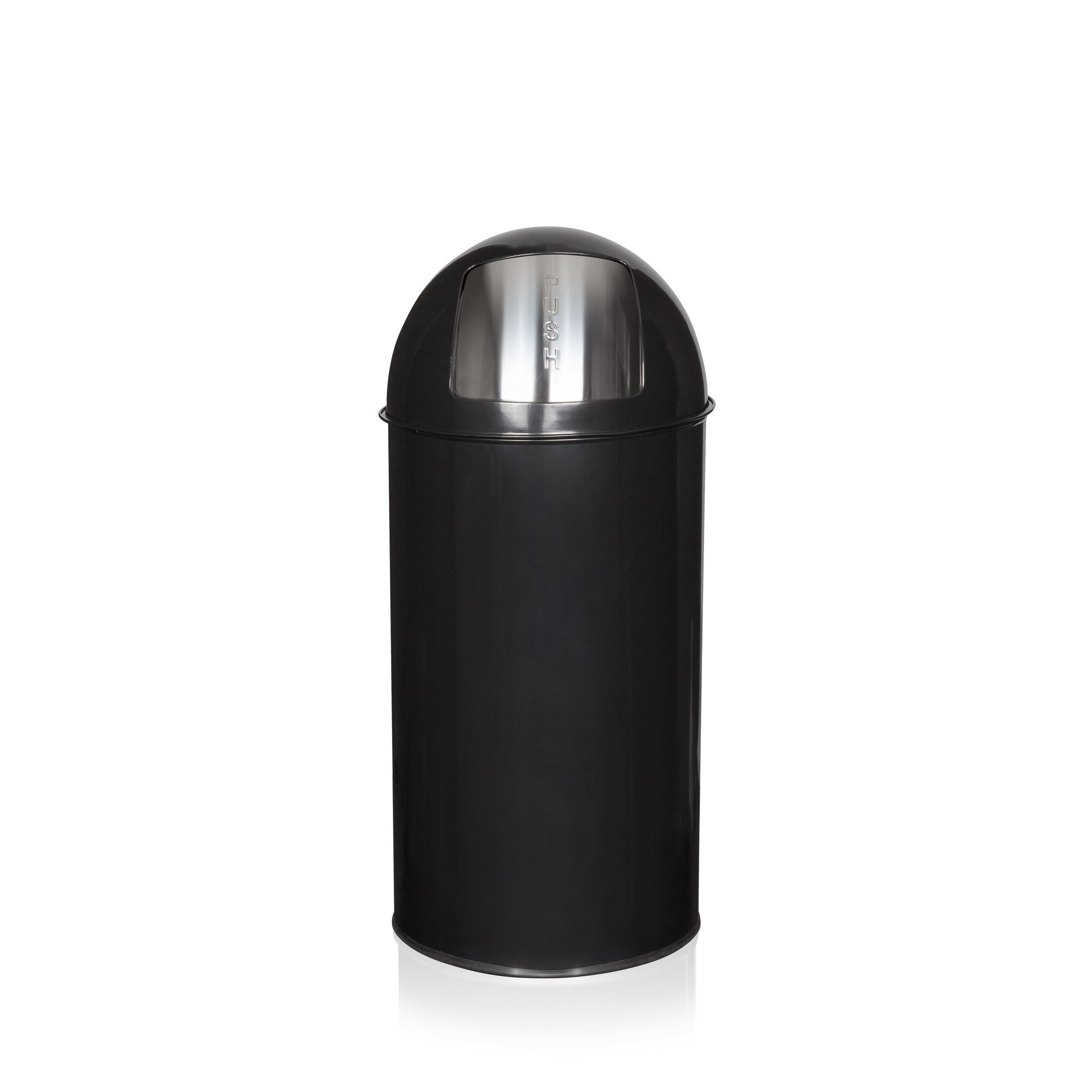 hjh OFFICE Mülleimer PUSH 35L Abfalleimer, 35 Liter, Abfalleimer mit Schwingdeckel, Papierkorb