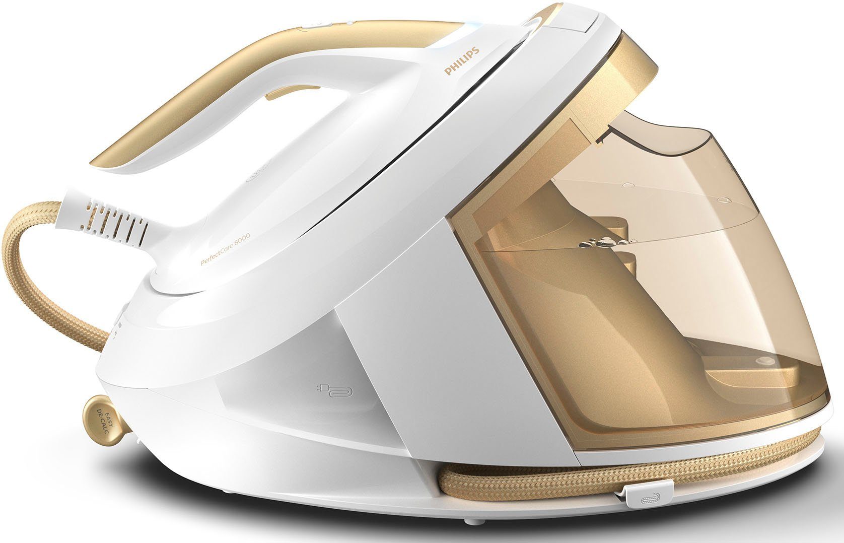 Philips Dampfbügelstation PerfectCare 8000 Series PSG8040/60, 1800 ml Wassertank, 2.400 Watt, OptimalTemp & DynamicQ, 600 gr Dampfstoß