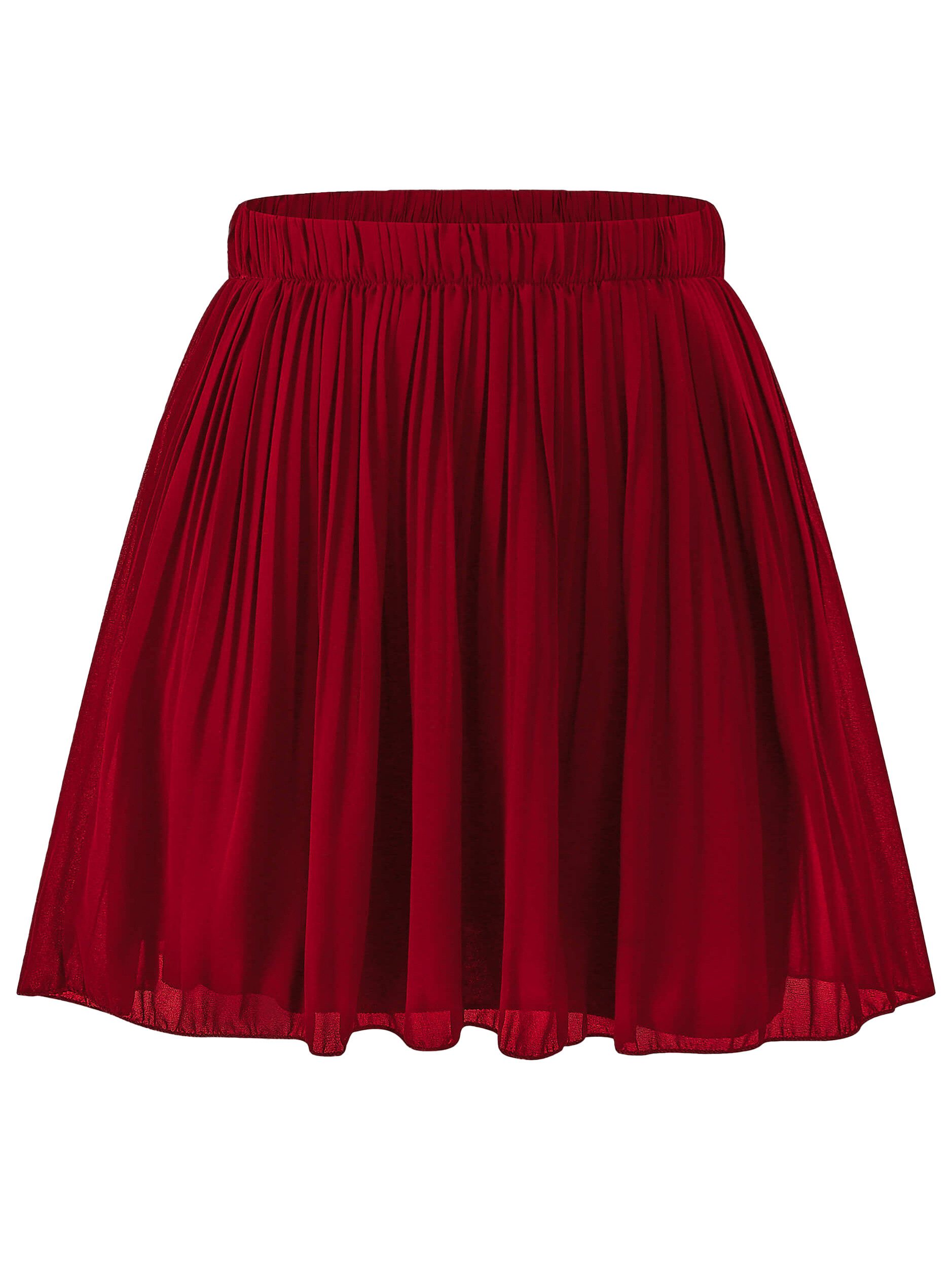 SASSYCLASSY Minirock Mini Plissée Rock Damen mit Gummibund Elegant A-Linien günstig online kaufen