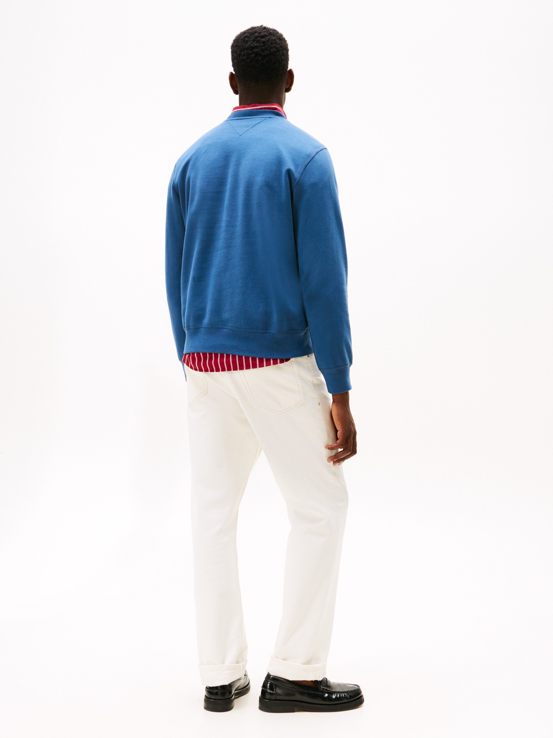 Tommy Hilfiger Sweatshirt ESS SEASONAL FLEECE CREWNECK mit Rundhals und Stickerei unifarben, casual, regular fit, Baumwollmix, Rundhals – Bild 5 von 5
