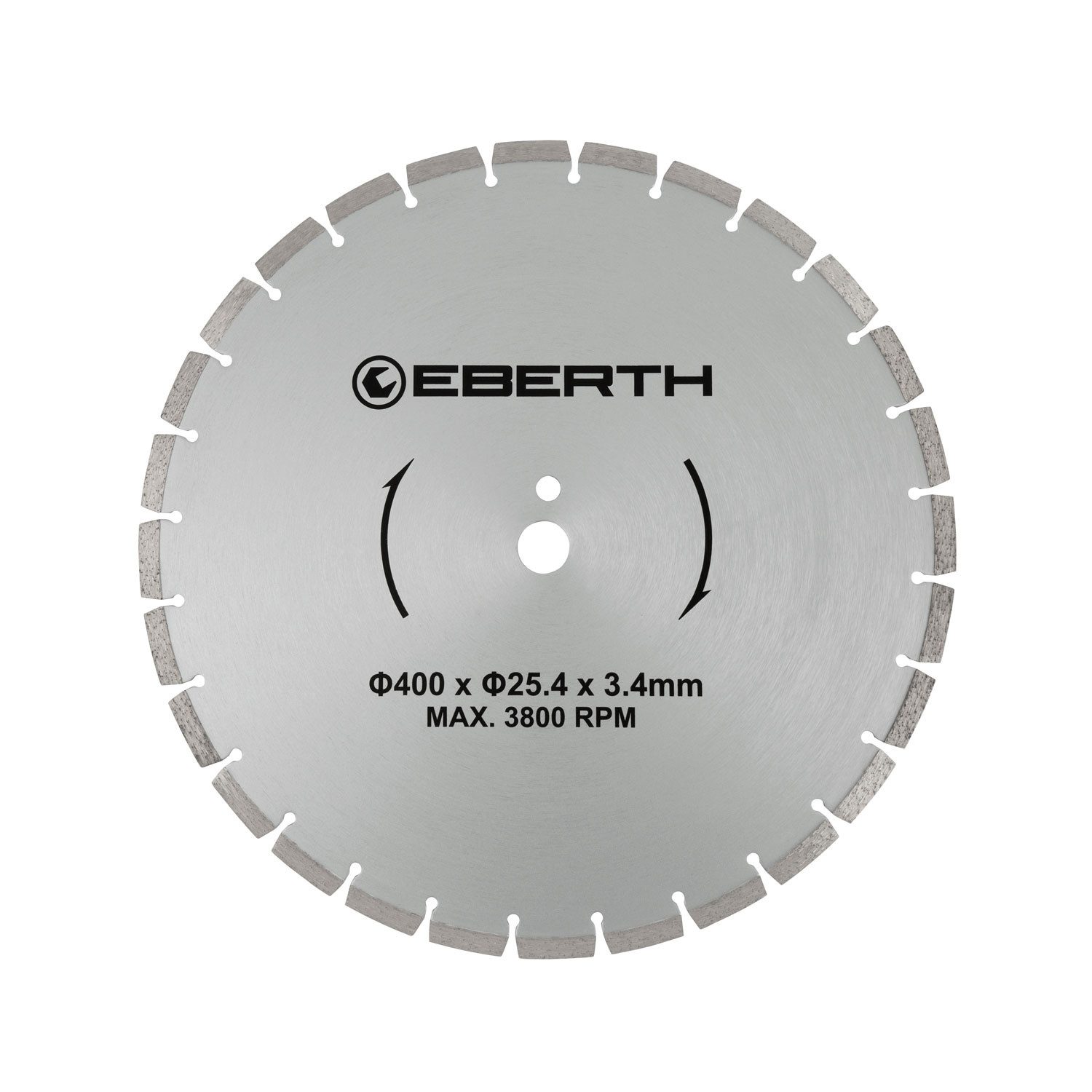 EBERTH Trennscheiben Diamanttrennscheibe für Stein, Beton, Fliesen und Feinsteinzeug, Ø 400 mm, 3,4mm Stärke, Diamant Trennscheibe f. Granit, Keramik, Marmor