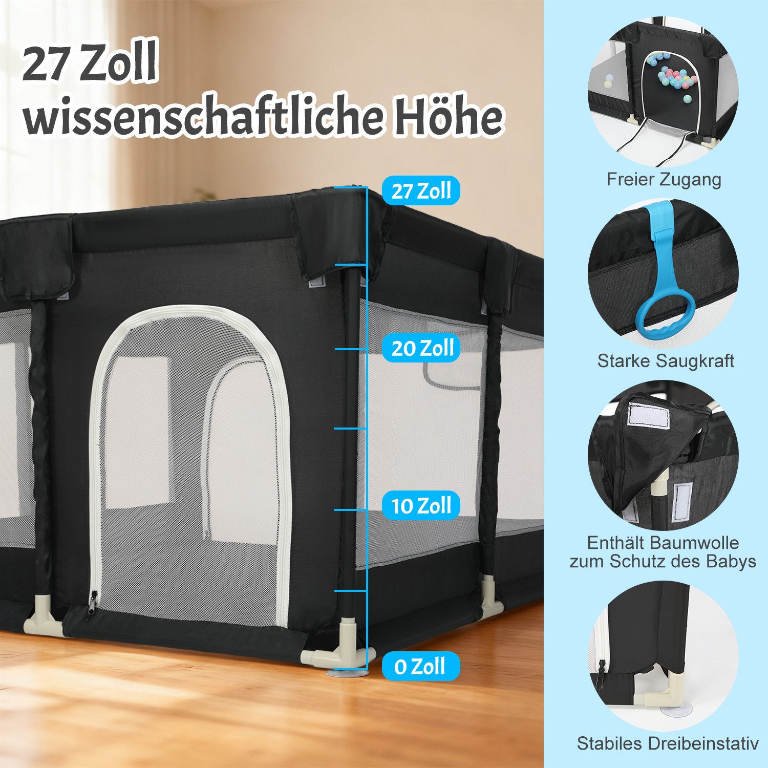 oyajia Laufgitter Laufstall für Babys, Schutzgitter günstig online kaufen