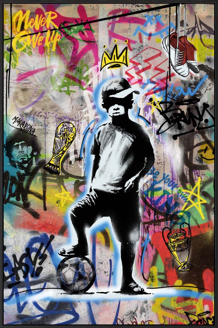 ArtUniverse Gemälde Leinwandbild Football 60 x 90 cm, Modern
