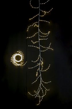 KONSTSMIDE LED-Lichterkette Weihnachtsdeko aussen, variabel als Lichterkranz/Lichtergirlande, weiß, 240 warm weiße Dioden