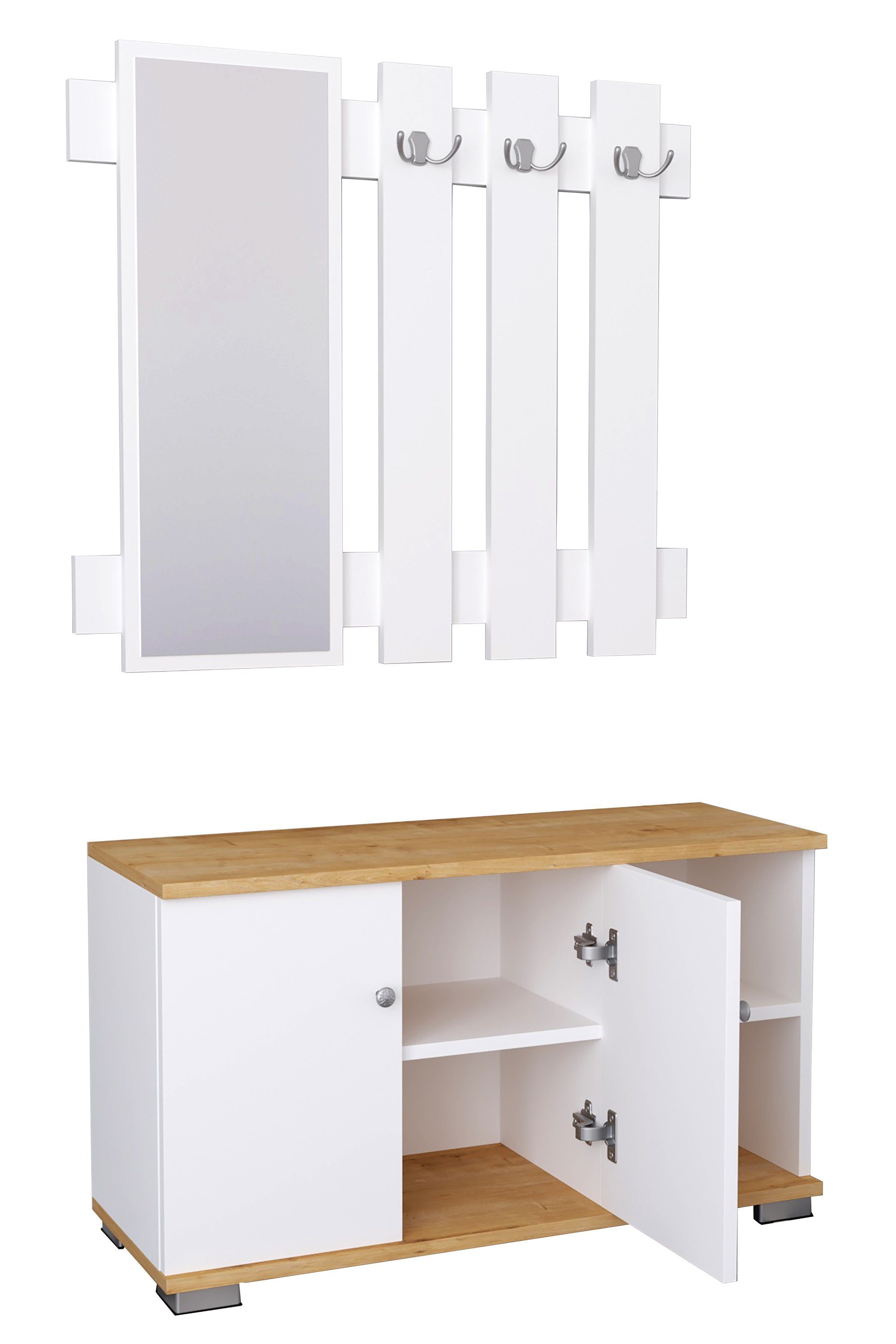 VCM Schuhschrank 2tlg. Holz Garderobe Dielenmöbel günstig online kaufen