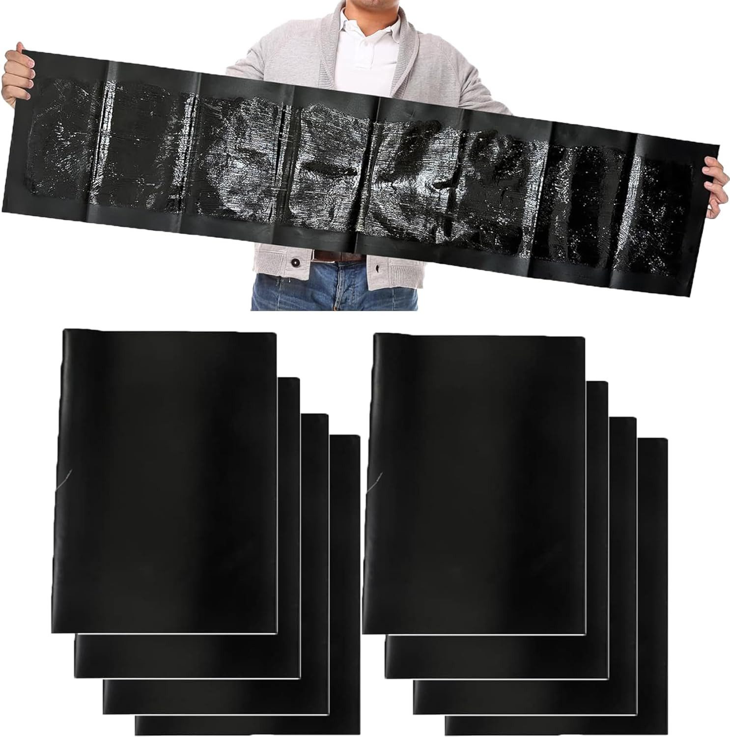 FELIXLEO 8 Stück Klebefallen 60cm x 28cm Klebeband extra starkes Ultra-Slim-Tastatur