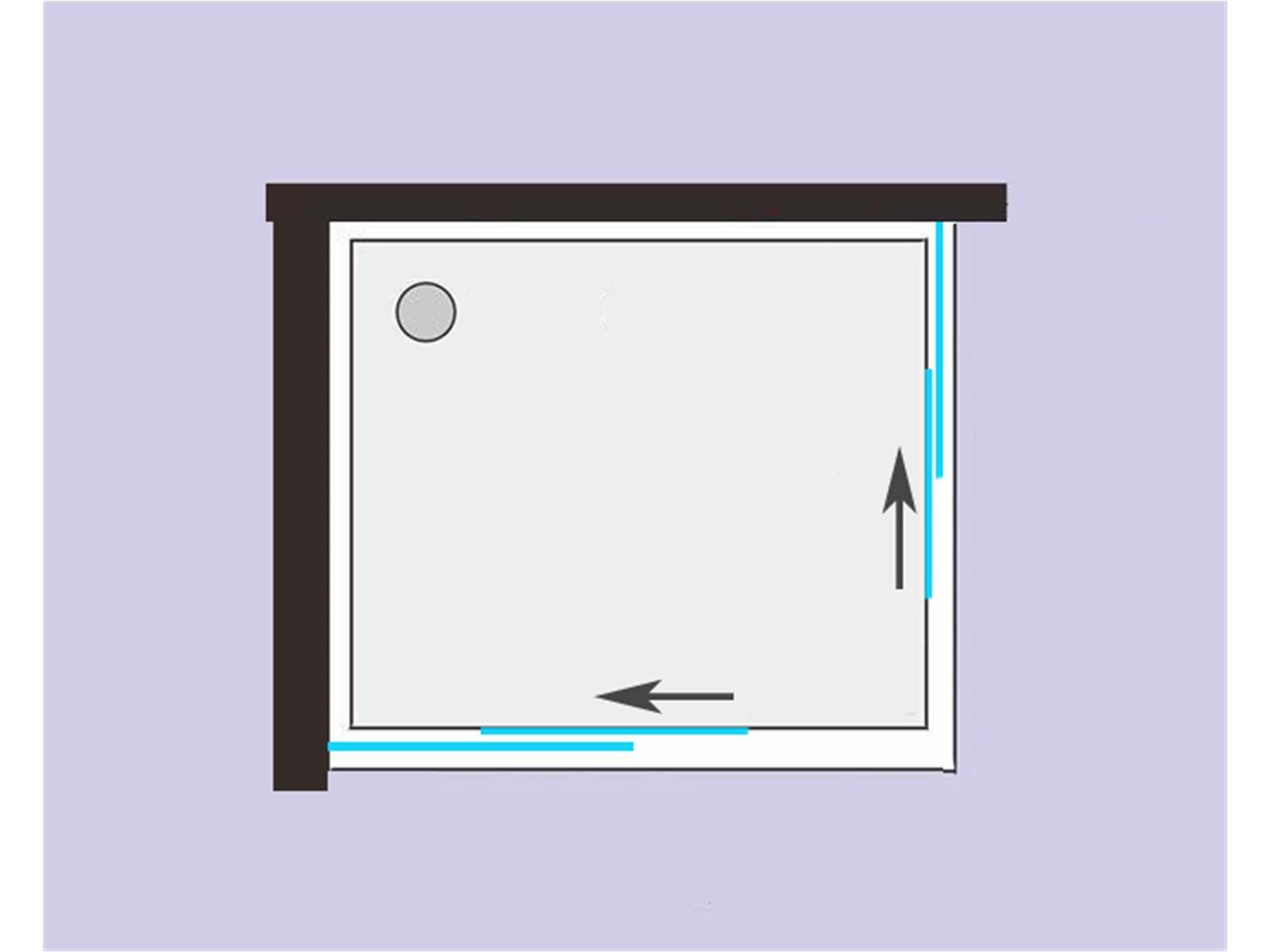 Glaszentrum Hagen Eckdusche 80x80x195 cm - Artemis Duschkabine Dusche - ESG günstig online kaufen