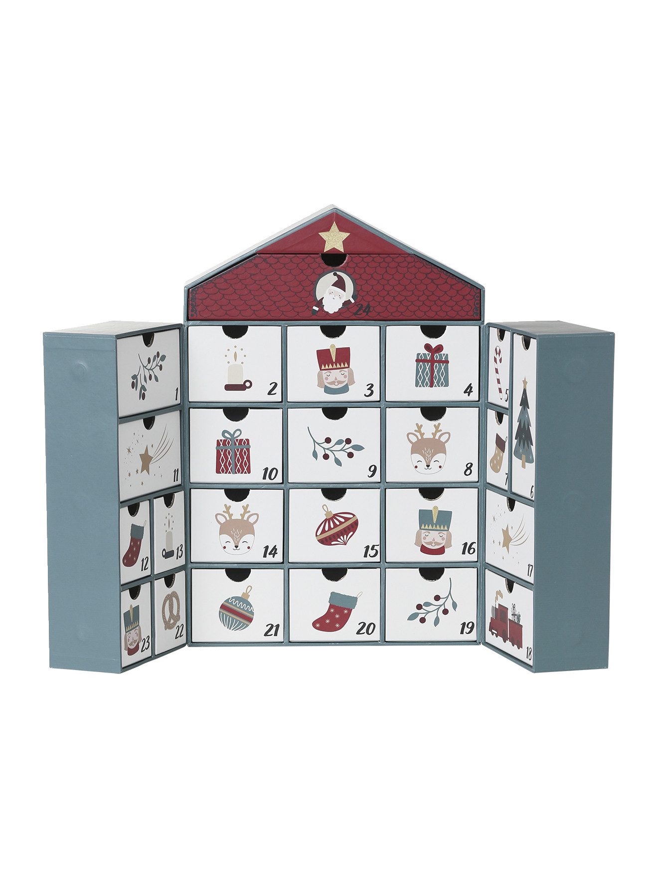 vertbaudet Календари Kinder Haus-Adventskalender aus Pappe