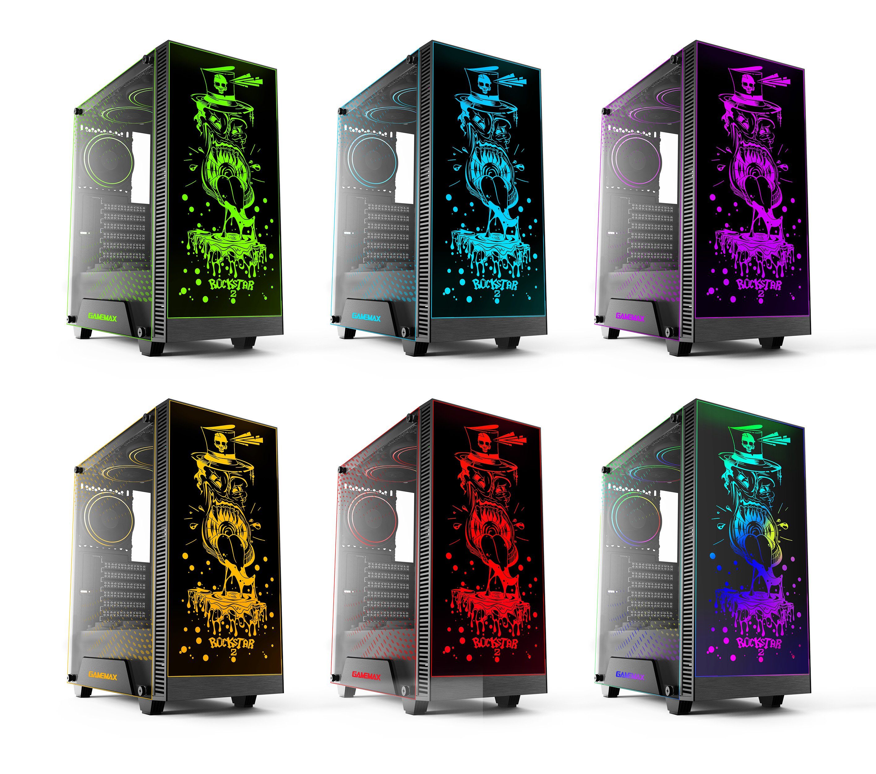 GAMEMAX Rockstar 7588 AMD Ryzen 7 5700X RTX 5060 32GB DDR4 1TB SSD Gaming-PC (AMD Ryzen 7 5700X, RTX 5060, 32 GB RAM, 1000 GB SSD, Luftkühlung aktiv, Windows 11)