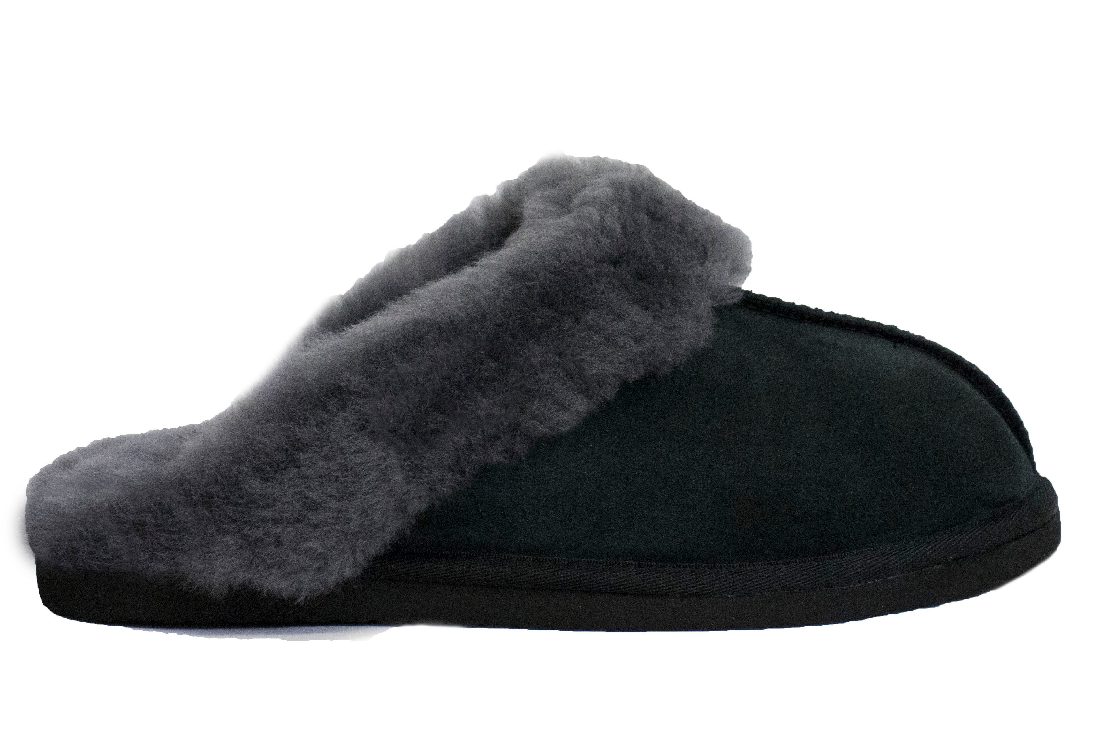 Reissner Lammfelle Lammfell Pantoffel NADINE mit Fellkranz Pantoffel