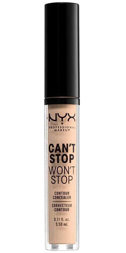 NYX PROFESSIONAL MAKEUP Concealer CANT'T STOP WON'T STOP CONTUR CONCEALER, leichte, verblendbare und matte Formulierung