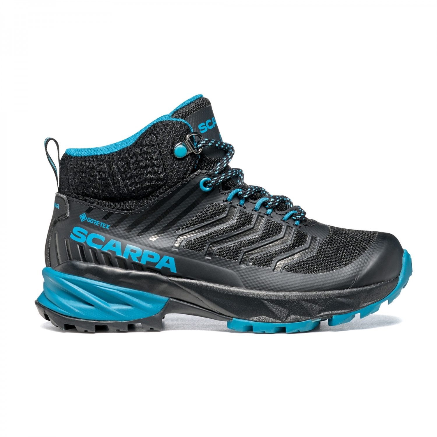 Scarpa Rush Mid Kid GTX Kinder Trekkingschuh schwarz/blau Wanderschuh