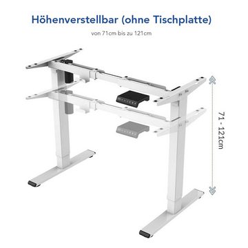 FLEXISPOT Schreibtisch EG1/EF1/EP1 (1-St), Elektrisch höhenverstellbares Tischgestell EG1, grau/schwarz/weiß