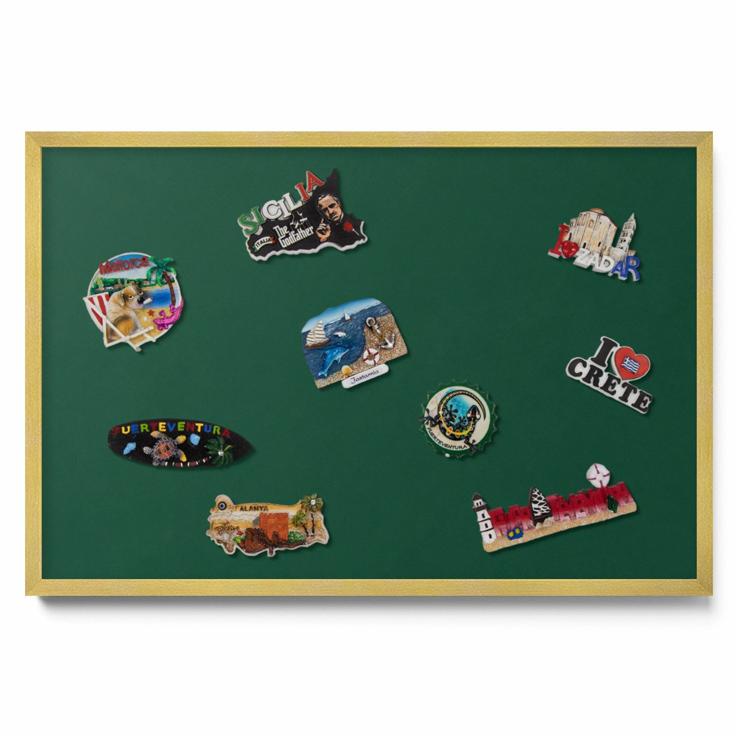 Tulup Magnettafel mit goldenem Rahmen, verschiedenen Farben, für Zuhause und Büro, Magnetisches Memoboard Dekorative für Erinnerungen