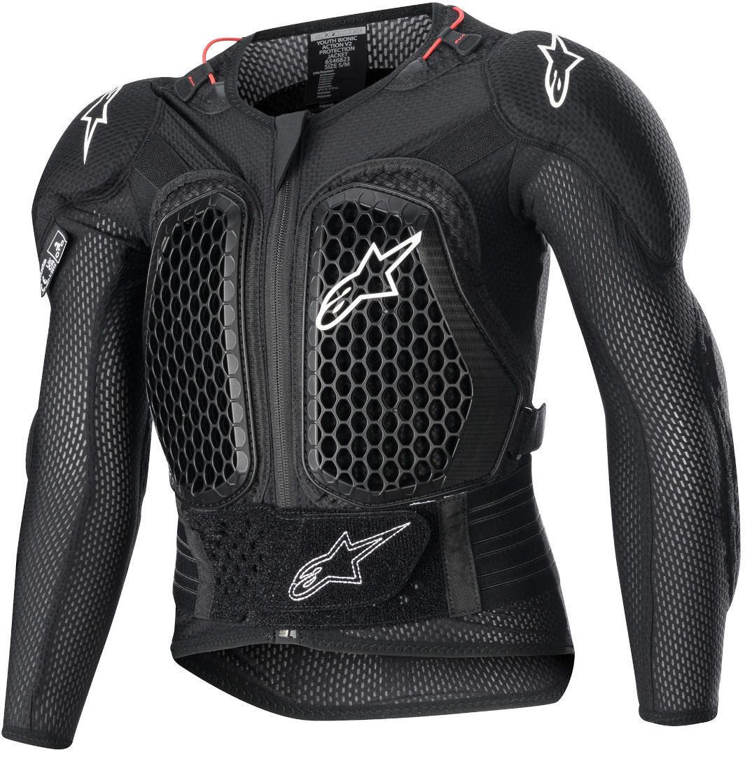 Alpinestars Protektorenjacke Bionic Action V2 Jugend Protektorenjacke, Atmungsaktiv belüftet protektoren kühlend