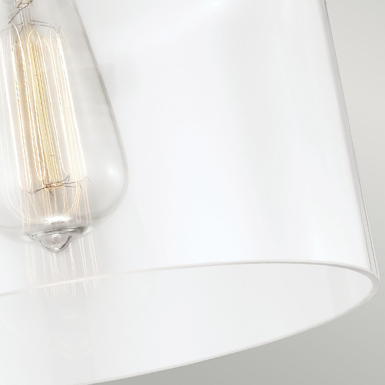 Glas Nickel Deckenleuchte Leuchtmittel, ohne Metall BASRA, Industrial E27 Licht-Erlebnisse Deckenlampe