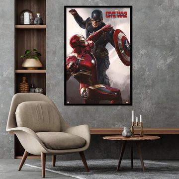 Grupo Erik Poster Captain America Poster Civil War Iron Man & Captain America