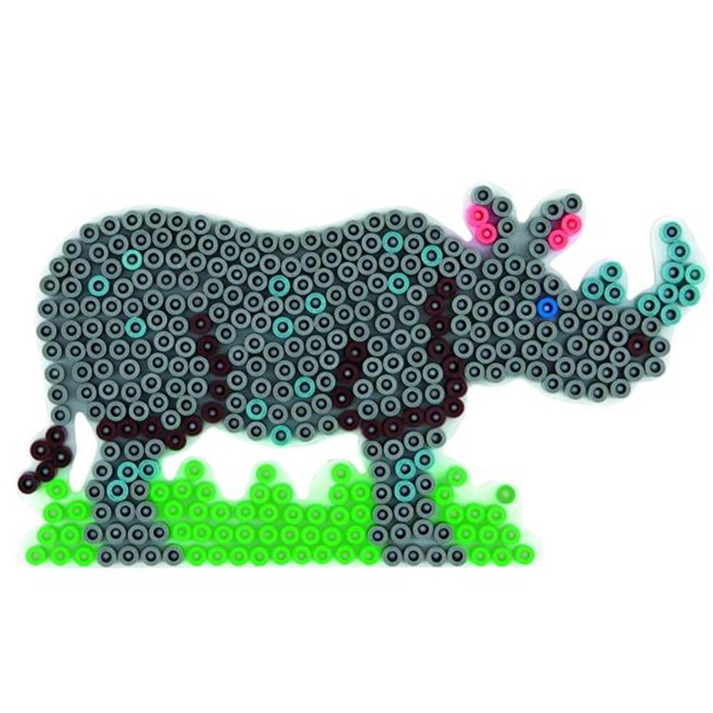 Bügelperlen Hama Midi-Stiftplatte Nashorn, weiß