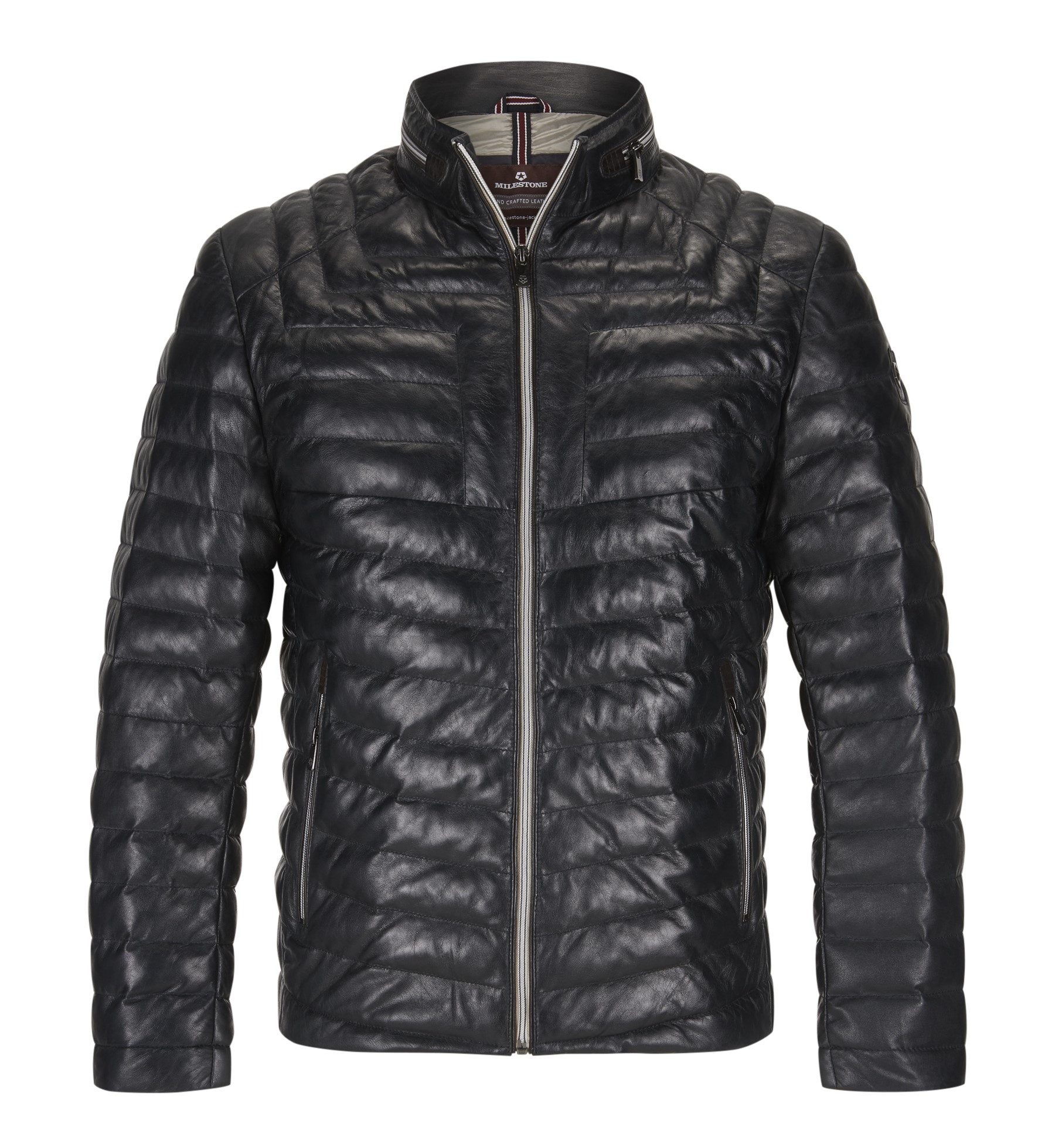 Milestone Lederjacke MSMalik Steppjacke aus Lammleder mit Stehkragen günstig online kaufen
