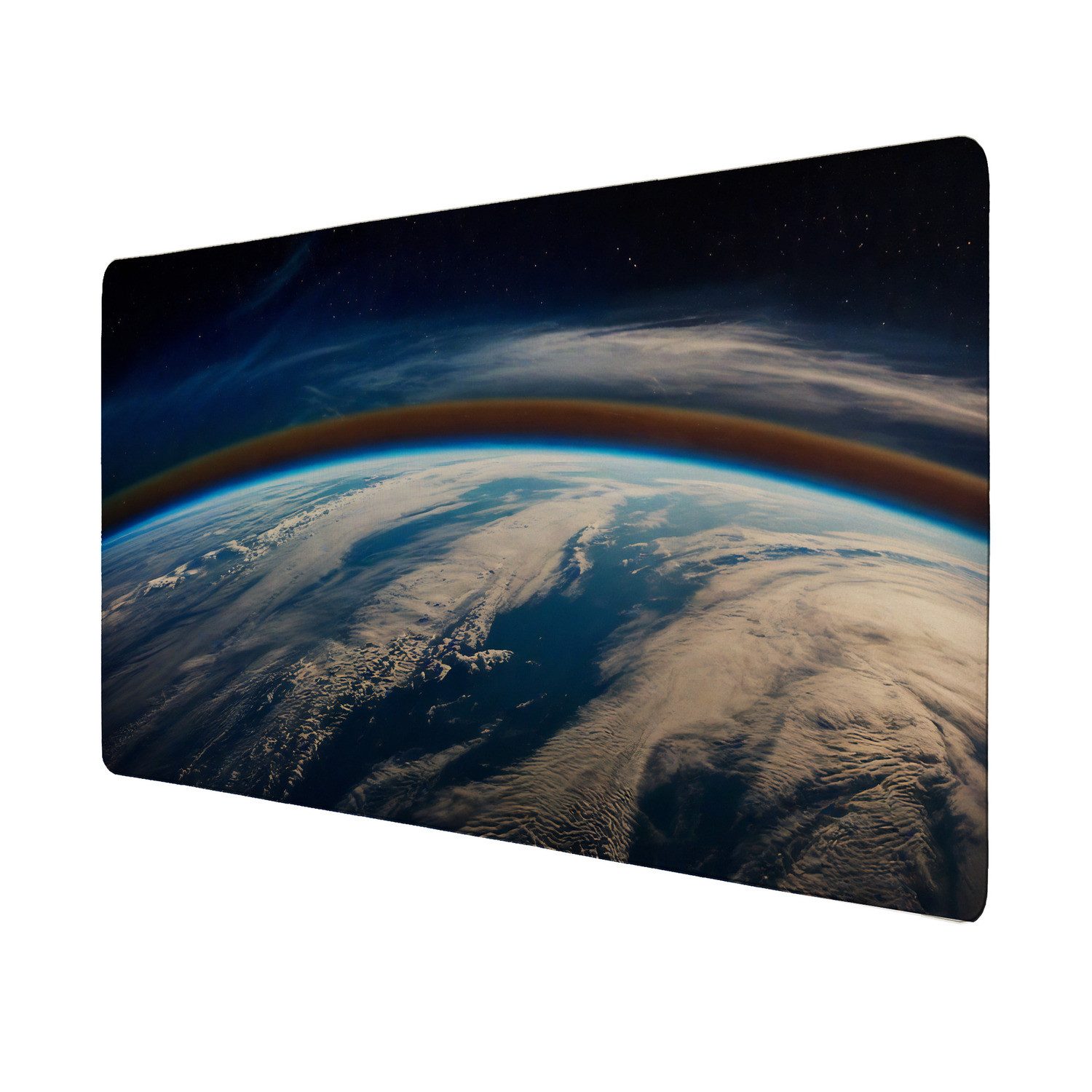 Schreibtischunterlage Erdatmosphäre Weltraum Schreibtischunterlage 69x31cm XXL Mauspad für