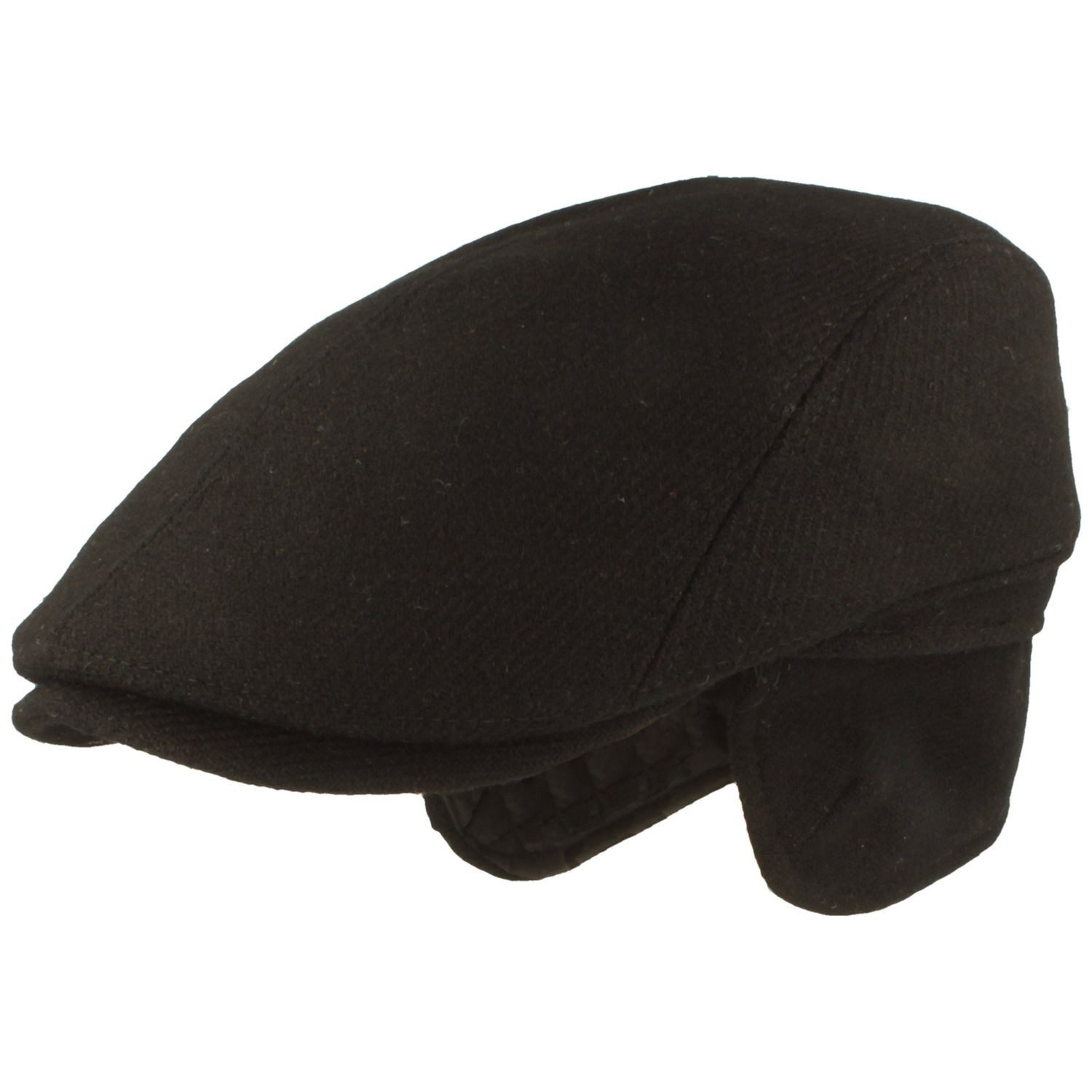 Breiter Baseball Cap Schiebermütze aus Wolle mit Ohrenschutz günstig online kaufen