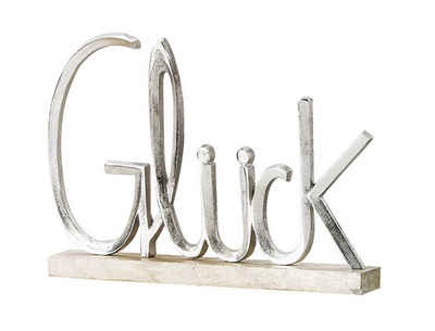 GMD Living Dekoobjekt GLÜCK, Schriftzug "GLÜCK" aus Aluminium