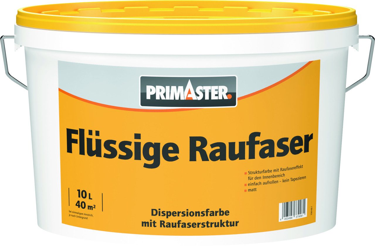 Primaster Wandfarbe Primaster Flüssige Raufaser 10 L weiß matt