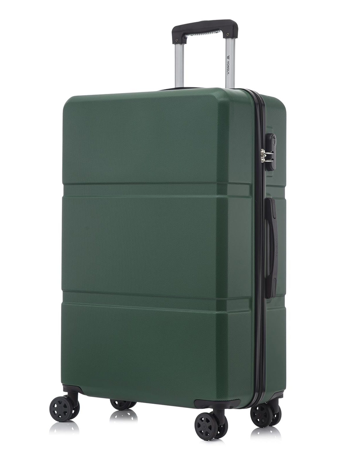 yonsly Hartschalen-Trolley Hartschalen-Koffer Trolley Rollkoffer Zahlenschloss, Handgepäck, 4 Rollen, ABS-Hartschale, robuster Reisekoffer mit Teleskopgriff,46/55/66/76 cm