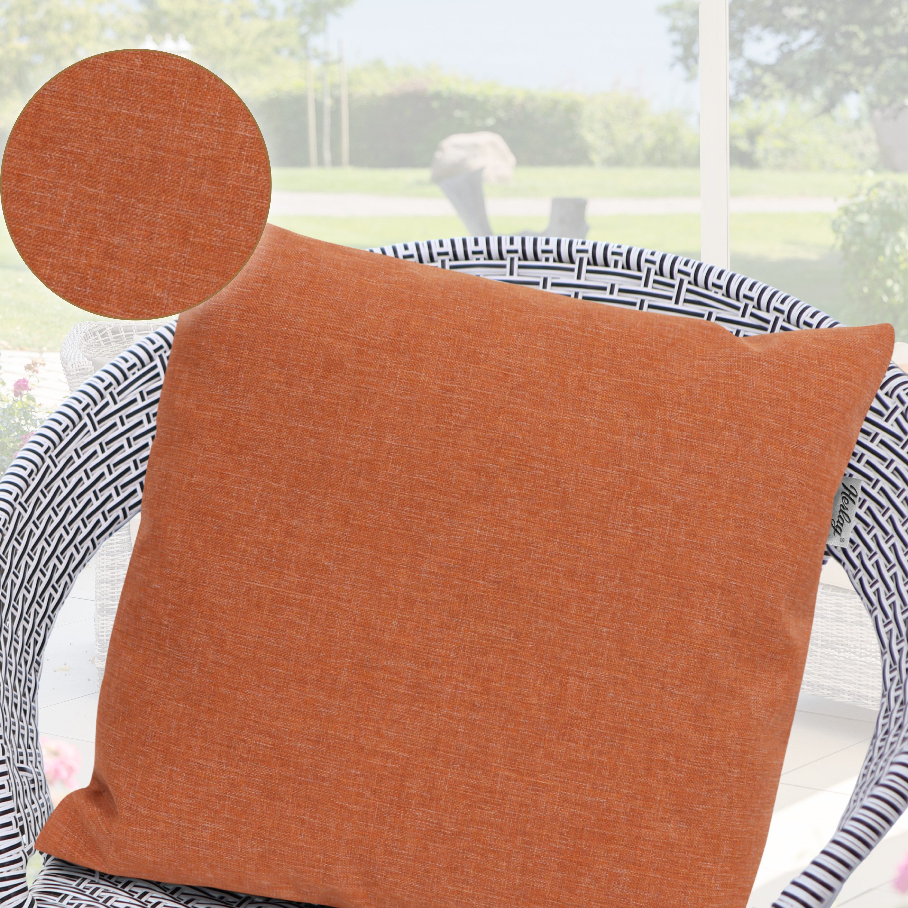 Herlag Dekokissen SUNNY Outdoorkissen Bezug, Garten, 40x40cm oder 50x50cm, Wetterfest, 9 Farben, Nur Hülle