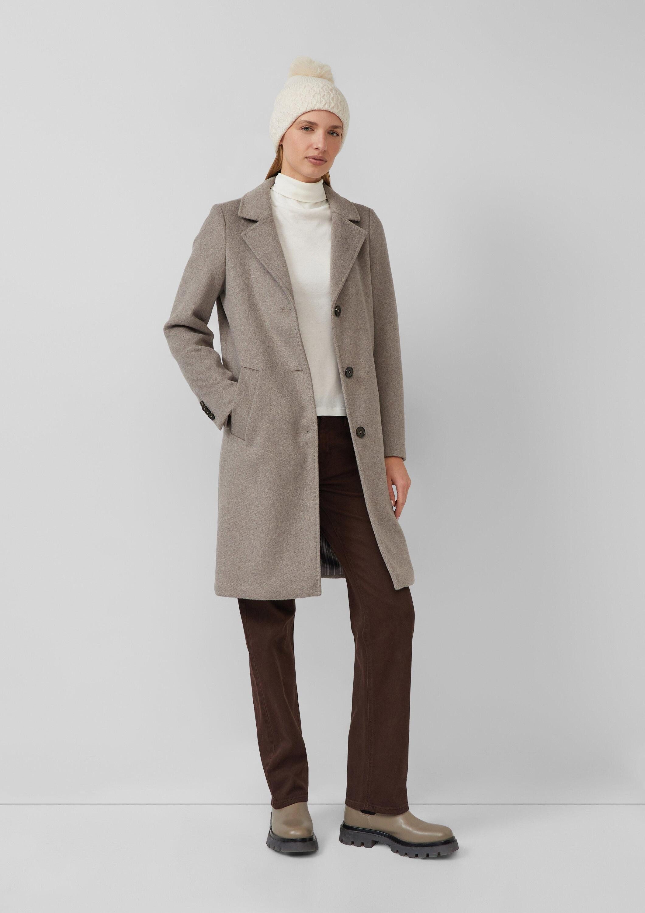 s.Oliver Strickmütze Mütze Strickmütze mit Fellimitat-Bommel und Fleece-Ein günstig online kaufen