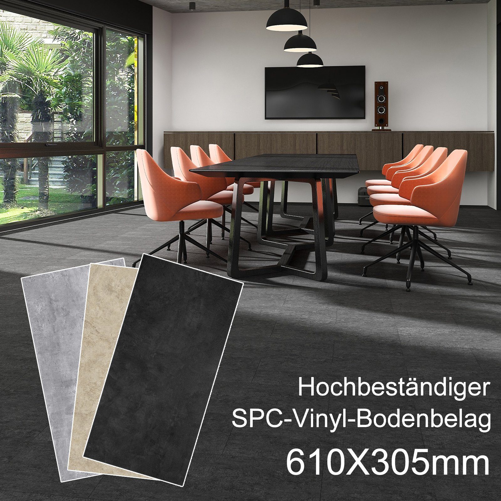 Super Solu Vinyllaminat Klick Vinylboden, Vinylfliesen, Steinoptik Bodenbelag, 1 St., 2.3m² = 12Stück im Paket, 610 x 305 x 6 mm, PVC Klick-Vinyl Bodenbelag