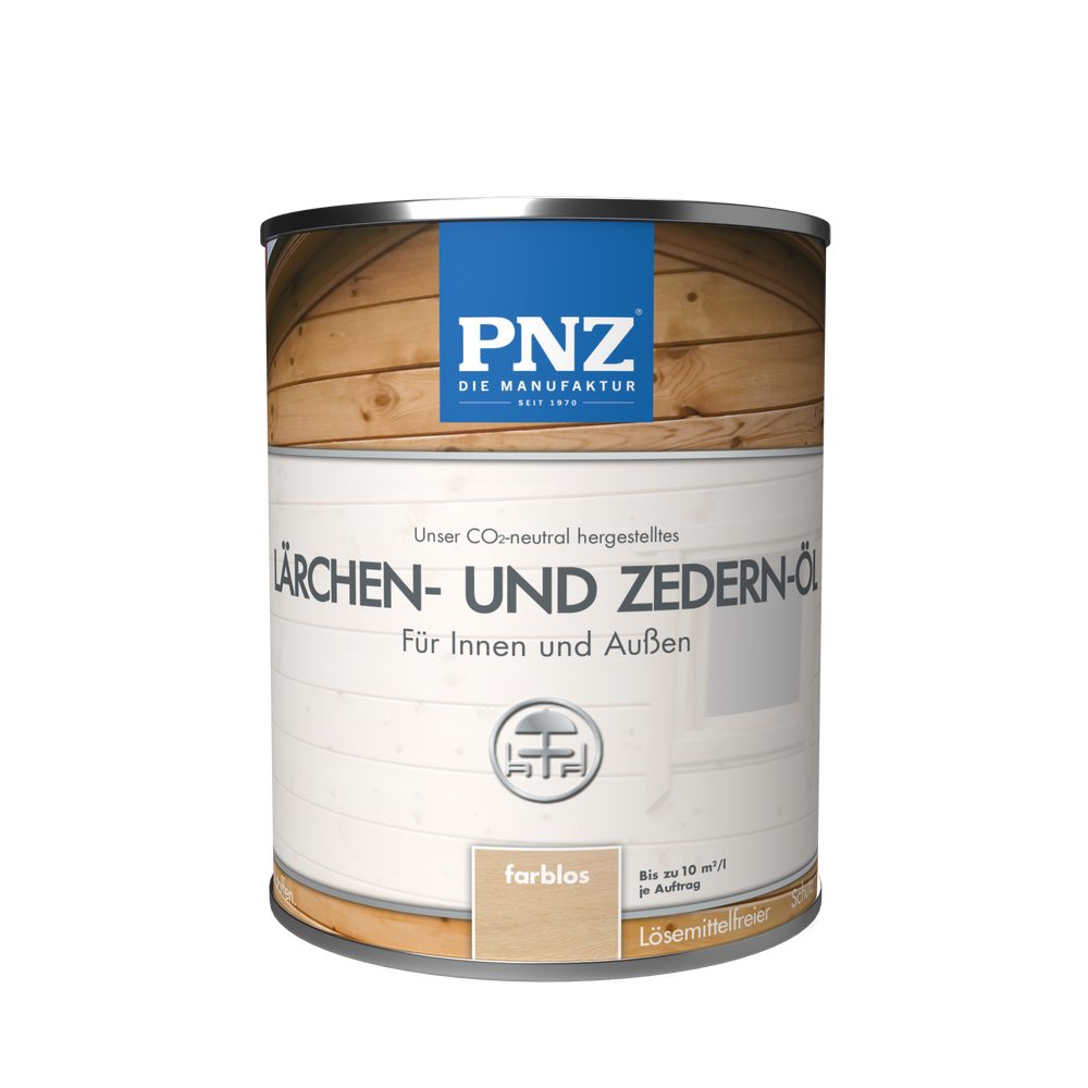 PNZ - Die Manufaktur Hartholzöl Lärchen- und Zedern-Öl, lösemittelfreier Schutz & Pflege