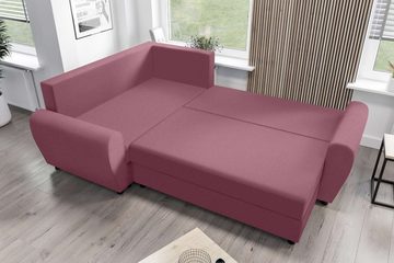 99rooms Ecksofa Valence, L-Form, Eckcouch, Sofa, Sitzkomfort, mit Bettfunktion, mit Bettkasten, Modern Design