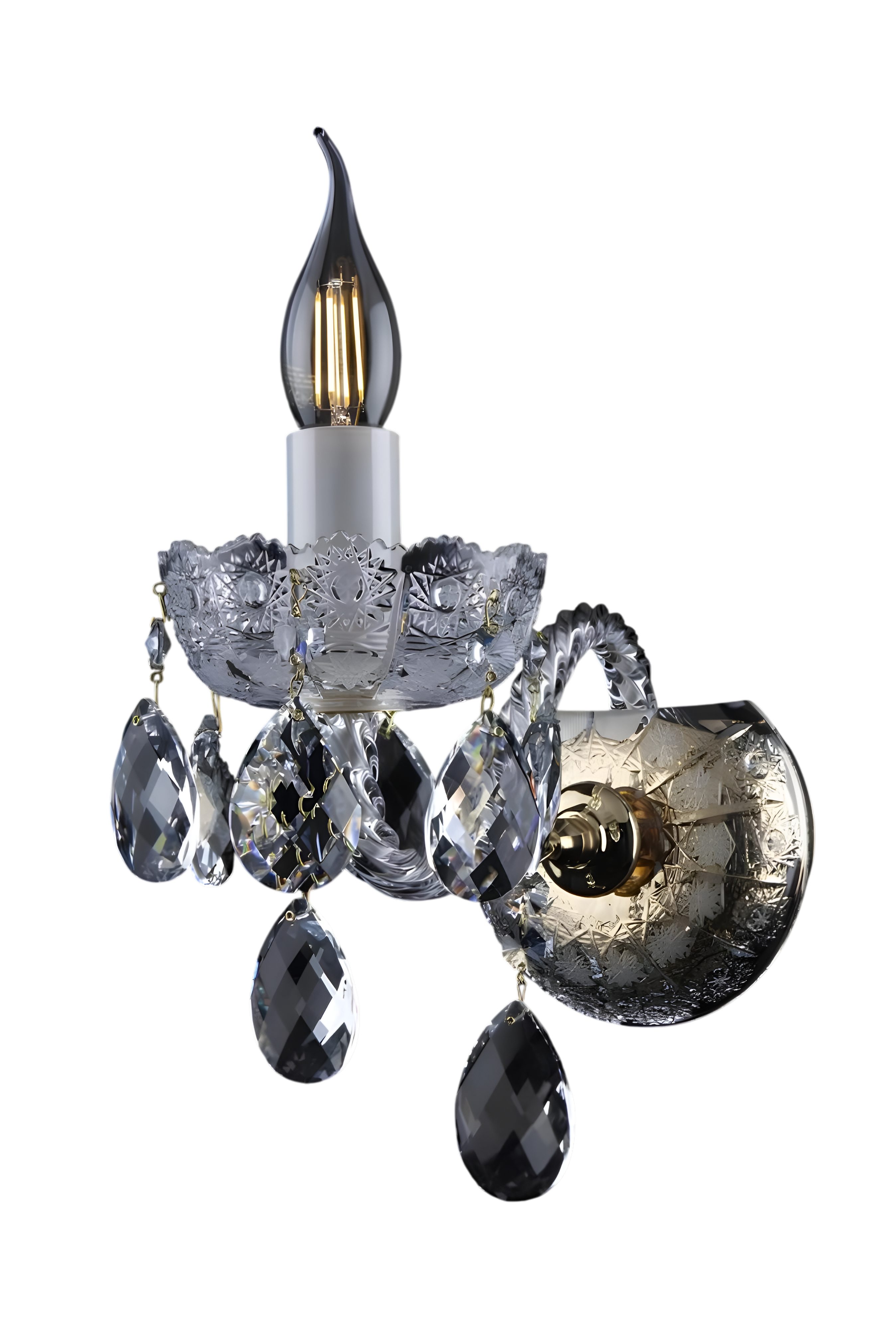 Xlmoebel Wandleuchte Bohemia IVELE Kristall Wandlicht im Vintage Stil, Hergestellt in Europa