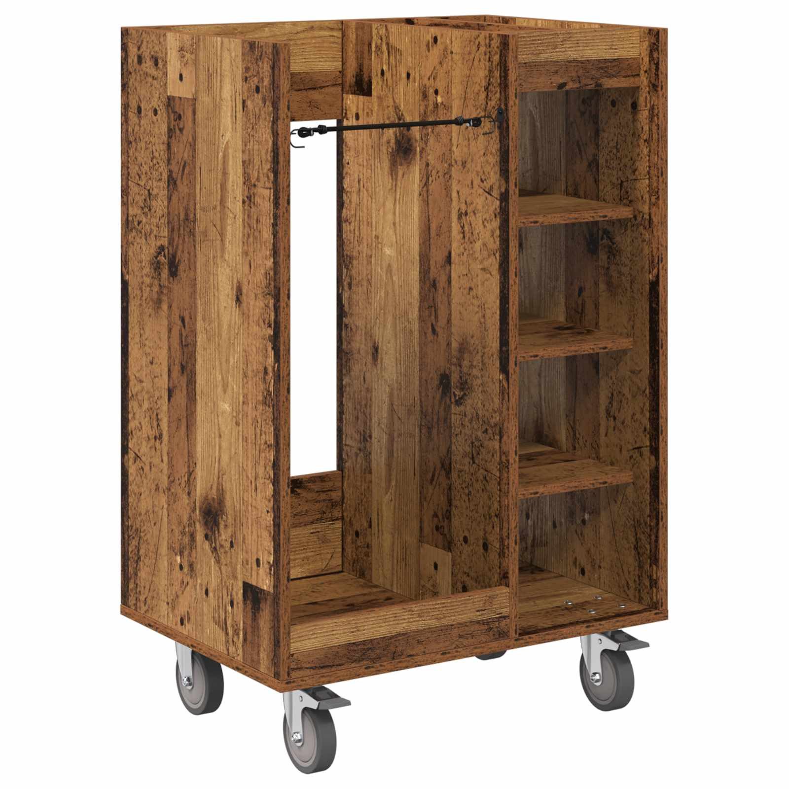 vidaXL Garderoben-Set 65 x 45 x 98 cm Golf Schrank Mit Rad Uni Altholz 65x45x98 cm