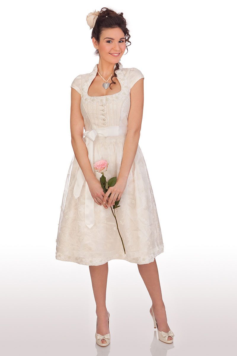 KRÜGER COLLECTION Dirndl Midi Dirndl 2tlg. - ROSA - creme