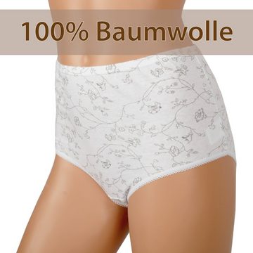 hemmy Fashion Hüftslip BHS-05152 (5-St) Damen Slips - 100% Baumwolle - hohe Taille mit Gummibund, Hüftslip