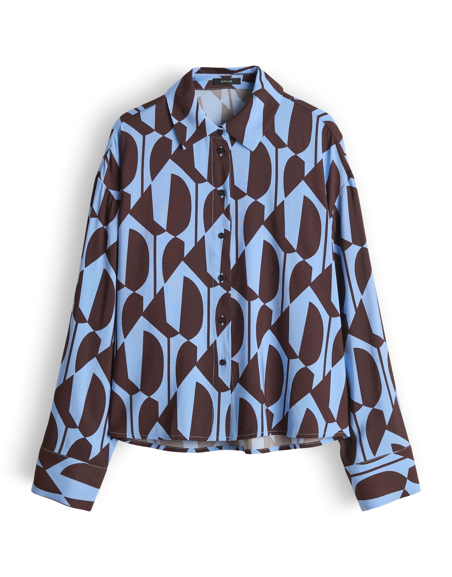 OPUS Langarmbluse FETRO aus ECOVERO™ Viskose Mix Weite Passform, gerader Sc günstig online kaufen