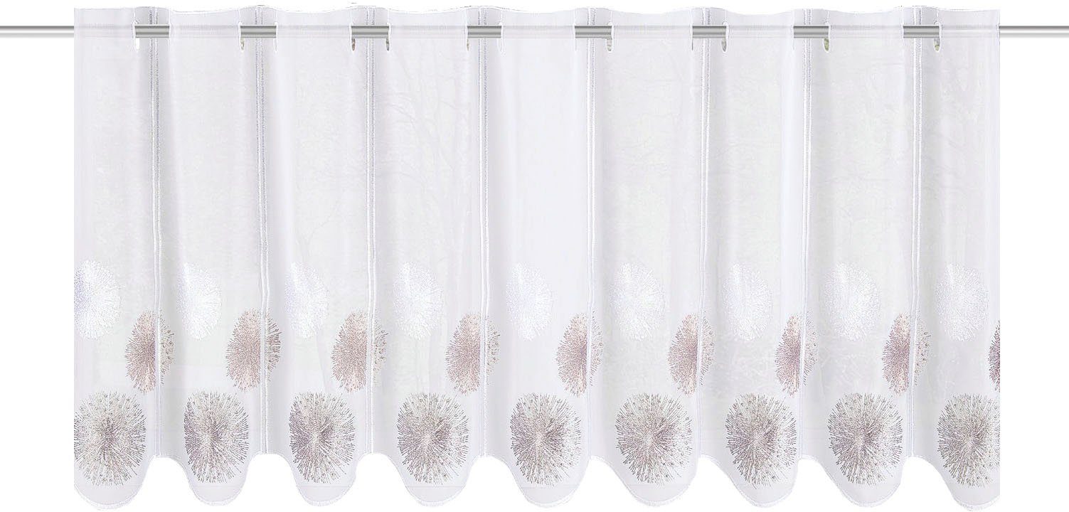 HOME WOHNIDEEN Scheibengardine RAWLINS (1 St), Stangendurchzug, transparent, Scheibengardine RAWLINS bestickt