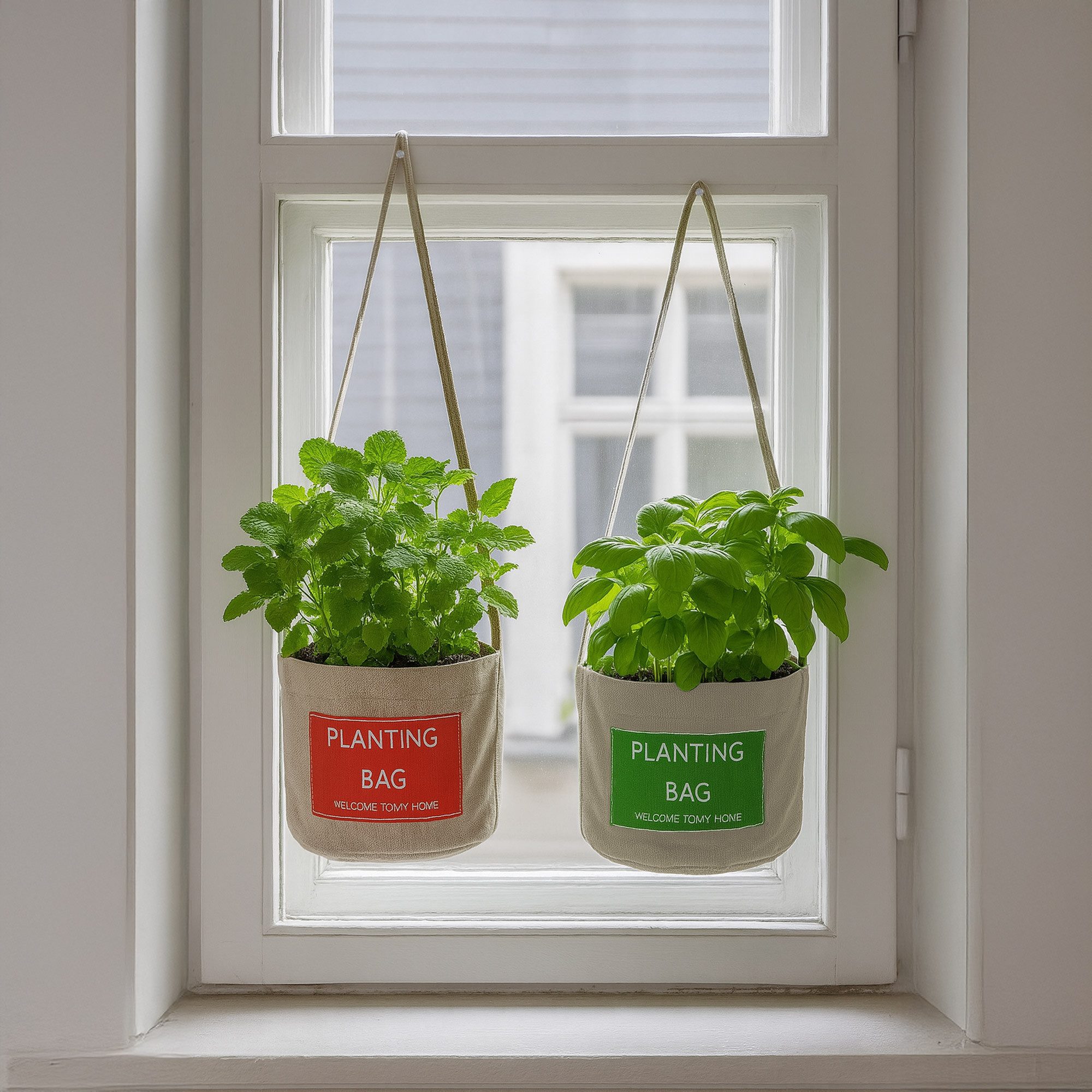 UNUS GARDEN Blumentopf Pflanzbeutel aus Jute 6er Set, Für Fensterbank, Balkon oder Küche - natürlich und dekorativ