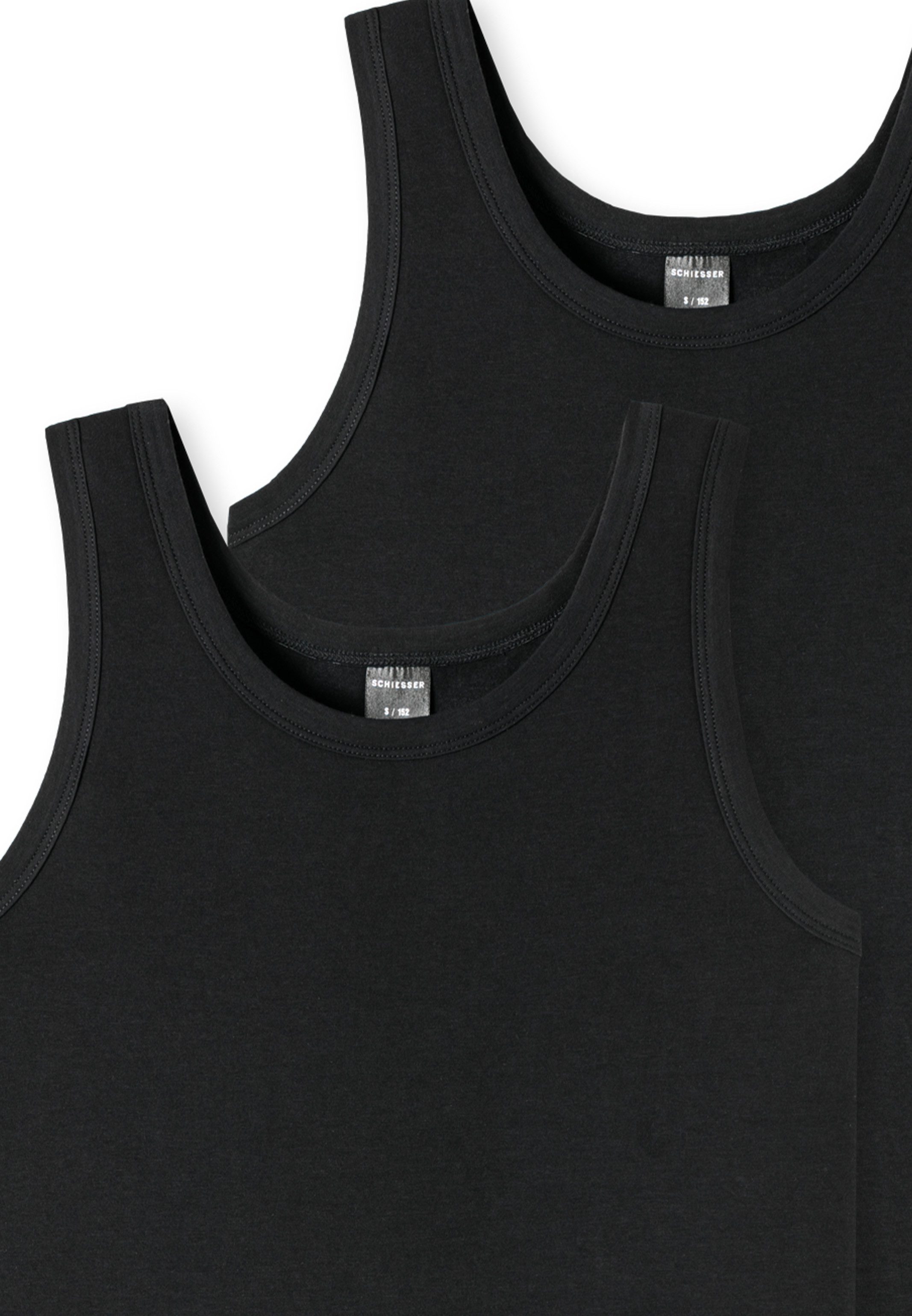 Schiesser Unterhemd 6er Pack Teens Boys 95/5 Cotton (Spar-Set, 6-St) Unterhemd / Tanktop - Baumwolle - Runder Halsausschnitt